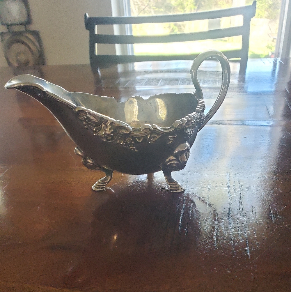 Godinger Ornate Silver Plated Gravy Boat